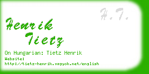 henrik tietz business card